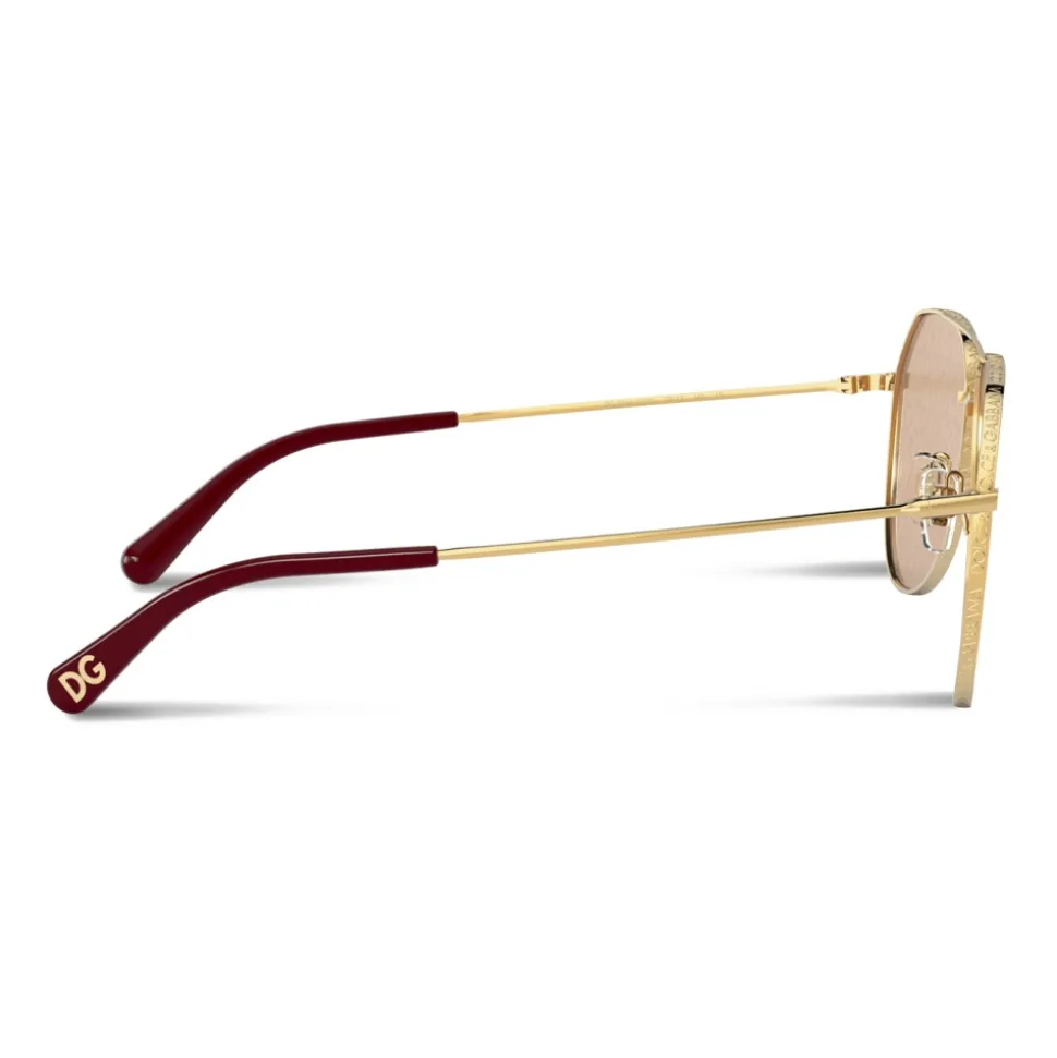 Dolce & Gabbana - Slim Sunglasses - Gold - Dolce & Gabbana Eyewear - Avvenice