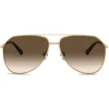 Dolce & Gabbana - Slim Sunglasses - Gold Brown - Dolce & Gabbana Eyewear - Avvenice