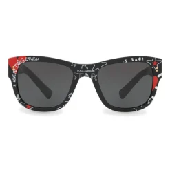 Dolce & Gabbana - Square Sunglasses in Acetate Print Graffiti - Black - Dolce & Gabbana Eyewear - Avvenice