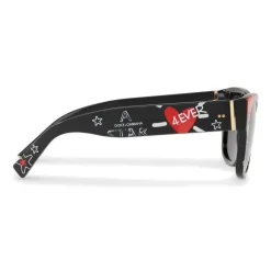 Dolce & Gabbana - Square Sunglasses in Acetate Print Graffiti - Black - Dolce & Gabbana Eyewear - Avvenice