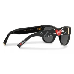 Dolce & Gabbana - Square Sunglasses in Acetate Print Graffiti - Black - Dolce & Gabbana Eyewear - Avvenice