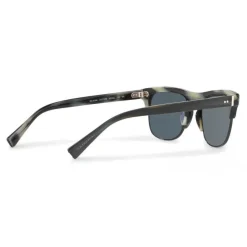 Dolce & Gabbana - Square Sunglasses in Acetate and Metal - Blue Silver Striped - Dolce & Gabbana Eyewear - Avvenice