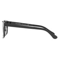 Dolce & Gabbana - Square Sunglasses with Metal Structure - Shiny Black - Dolce & Gabbana Eyewear - Avvenice