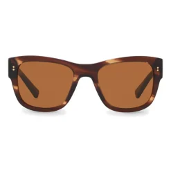 Dolce & Gabbana - Square Sunglasses in Acetate - Brown Striped - Dolce & Gabbana Eyewear - Avvenice