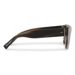 Dolce & Gabbana - Square Sunglasses in Acetate - Grey Striped - Dolce & Gabbana Eyewear - Avvenice