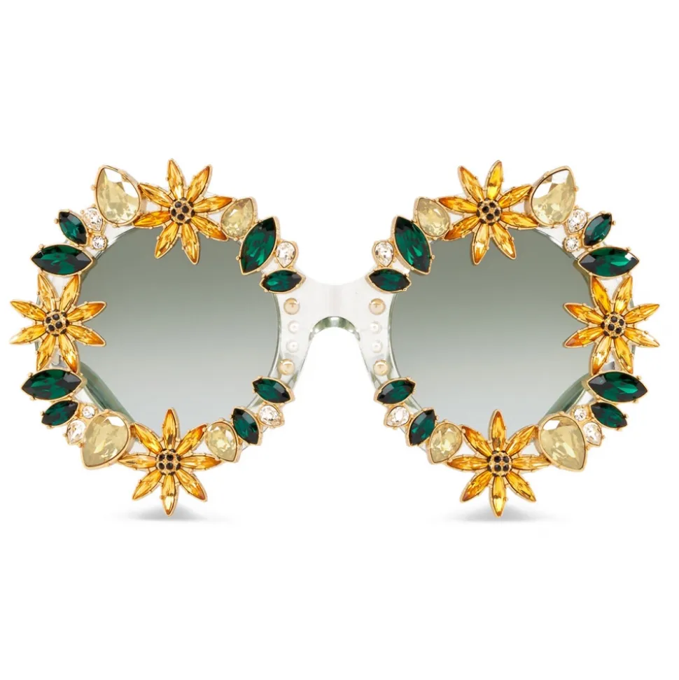 Dolce & Gabbana - Sunflower Sunglasses - Green - Dolce & Gabbana Eyewear - Avvenice