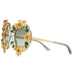 Dolce & Gabbana - Sunflower Sunglasses - Green - Dolce & Gabbana Eyewear - Avvenice