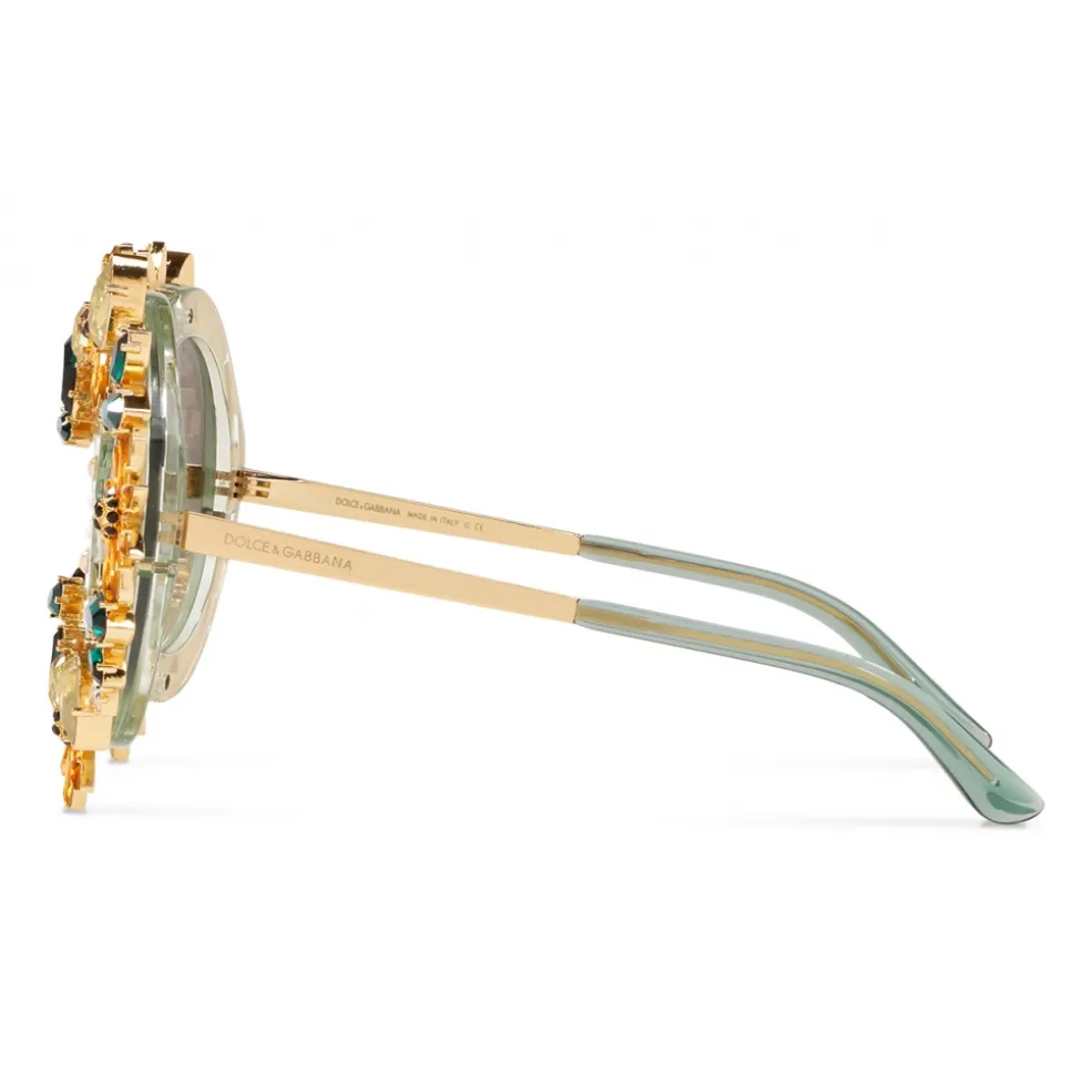 Dolce & Gabbana - Sunflower Sunglasses - Green - Dolce & Gabbana Eyewear - Avvenice