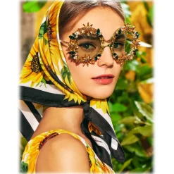 Dolce & Gabbana - Sunflower Sunglasses - Green - Dolce & Gabbana Eyewear - Avvenice