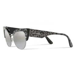 Dolce & Gabbana - Sunglasses Cat-Eye in Acetate - Leo with Silver Glitter - Dolce & Gabbana Eyewear - Avvenice