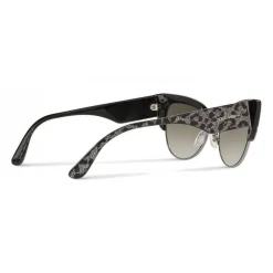 Dolce & Gabbana - Sunglasses Cat-Eye in Acetate - Leo with Silver Glitter - Dolce & Gabbana Eyewear - Avvenice