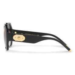 Dolce & Gabbana - Sunglasses in Nylon Fiber with Metal Plaque - Black - Dolce & Gabbana Eyewear - Avvenice