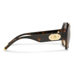 Dolce & Gabbana - Sunglasses in Nylon Fiber with Metal Plaque - Havana - Dolce & Gabbana Eyewear - Avvenice