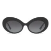 Dolce & Gabbana - Sunglasses Oval in Acetate - Black - Dolce & Gabbana Eyewear - Avvenice