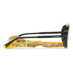 Dolce & Gabbana - Sunglasses in Metal with Fabric Band - Yellow - Dolce & Gabbana Eyewear - Avvenice