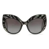 Dolce & Gabbana - Sunglasses Cat-Eye Oversize in Acetate with Sequins - Black - Dolce & Gabbana Eyewear - Avvenice