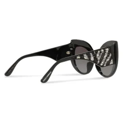 Dolce & Gabbana - Sunglasses Cat-Eye Oversize in Acetate with Sequins - Black - Dolce & Gabbana Eyewear - Avvenice