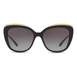 Dolce & Gabbana - Sunglasses Cat-Eye with Gros Grain Decoration - Black and Gold - Dolce & Gabbana Eyewear - Avvenice