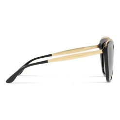 Dolce & Gabbana - Sunglasses Cat-Eye with Gros Grain Decoration - Black and Gold - Dolce & Gabbana Eyewear - Avvenice