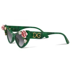 Dolce & Gabbana - Tropical Rose Sunglasses - Green - Dolce & Gabbana Eyewear - Avvenice
