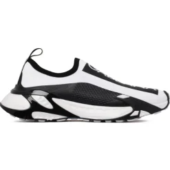 Dolce & Gabbana - White and Black Fast Sneakers - Dolce & Gabbana Exclusive Luxury Collection - Avvenice