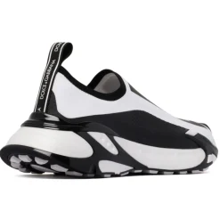 Dolce & Gabbana - White and Black Fast Sneakers - Dolce & Gabbana Exclusive Luxury Collection - Avvenice