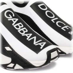 Dolce & Gabbana - White and Black Fast Sneakers - Dolce & Gabbana Exclusive Luxury Collection - Avvenice