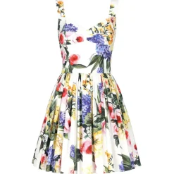 Dolce & Gabbana - White and Multicolor Dress - Dolce & Gabbana Exclusive Luxury Collection - Avvenice