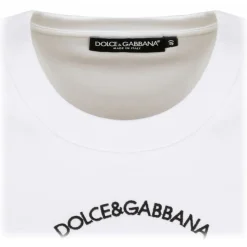 Dolce & Gabbana - White Cotton T-Shirt with DG Logo - Dolce & Gabbana Exclusive Luxury Collection - Avvenice