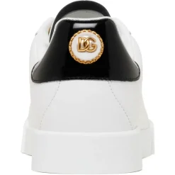 Dolce & Gabbana - White and Black Portofino Sneakers - Dolce & Gabbana Exclusive Luxury Collection - Avvenice