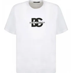 Dolce & Gabbana - White Cotton DG Print Logo T-Shirt - Dolce & Gabbana Exclusive Luxury Collection - Avvenice