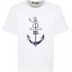 Dolce & Gabbana - White Cotton T-Shirt with Print - Dolce & Gabbana Exclusive Luxury Collection - Avvenice