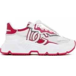 Dolce & Gabbana - White and Pink Daymaster Sneakers - Dolce & Gabbana Exclusive Luxury Collection - Avvenice