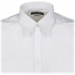 Dolce & Gabbana - White Poplin Shirt - Dolce & Gabbana Exclusive Luxury Collection - Avvenice