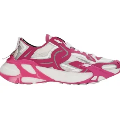 Dolce & Gabbana - White and Pink Sneakers - Dolce & Gabbana Exclusive Luxury Collection - Avvenice