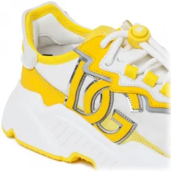 Dolce & Gabbana - Yellow and White Daymaster Sneakers - Dolce & Gabbana Exclusive Luxury Collection - Avvenice