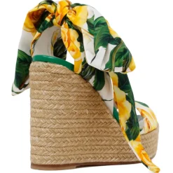 Dolce & Gabbana - Yellow Printed Sandals - Dolce & Gabbana Exclusive Luxury Collection - Avvenice