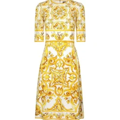 Dolce & Gabbana - Yellow Dress - Dolce & Gabbana Exclusive Luxury Collection - Avvenice