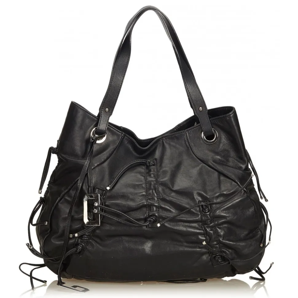 Dolce & Gabbana Vintage - Leather Tote Bag - Black - Leather Handbag - Luxury High Quality - Avvenice