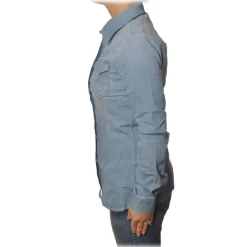 Dondup - Denim Shirt Western Model - Blue Jeans - Shirt - Luxury Exclusive Collection - Avvenice