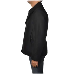 Dondup - Double Breasted Short Coat - Black - Jacket - Luxury Exclusive Collection - Avvenice