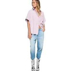 Dondup -  Jeans with Dot Light Appliqué Detail - Blue - Trousers - Luxury Exclusive Collection - Avvenice