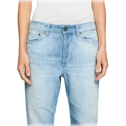 Dondup -  Jeans with Dot Light Appliqué Detail - Blue - Trousers - Luxury Exclusive Collection - Avvenice