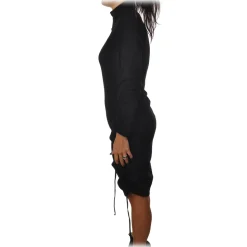 Dondup - Long-Sleeves Sheat Model Made of Mesh - Black - Dresses - Luxury Exclusive Collection - Avvenice