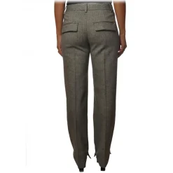 Dondup - Model Egle Pants in Herringbone Pattern - Grey - Trousers - Luxury Exclusive Collection - Avvenice