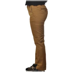 Dondup - Trousers Model Erin in Light Cotton - Brown - Trousers - Luxury Exclusive Collection - Avvenice