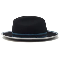 Doria 1905 - Dinamo - Fedora Hat Saraceno Black Grey Petroleum - Accessories - Handmade Artisan Italian Cap - Avvenice