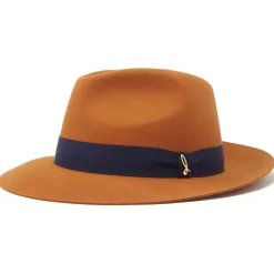 Doria 1905 - Drop - Drop Hat Pumpkin Blue - Accessories - Handmade Artisan Italian Cap - Avvenice