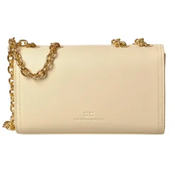 Elisabetta Franchi - Bag in Eco-Leather with Gold Chain and Logo - Butter - Bag - Made in Italy - Luxury Exclusive Collection - Avvenice