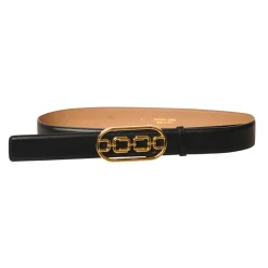 Elisabetta Franchi - Belt in Faux Leather - Black - Belt - Made in Italy - Luxury Exclusive Collection - Avvenice